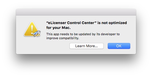 is not optimized for your mac